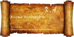 Kuzma Alexandra névjegykártya