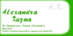 alexandra kuzma business card